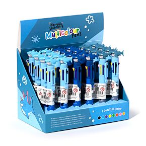 Shark Multi Colour Pen with Topper (8 Colours)