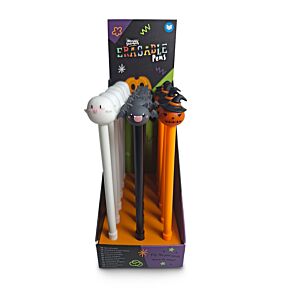 Spooky Ghost, Bat & Pumpkin Erasable Pen with Topper