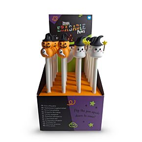 Spooky Ghost & Pumpkin Erasable Pen with Topper