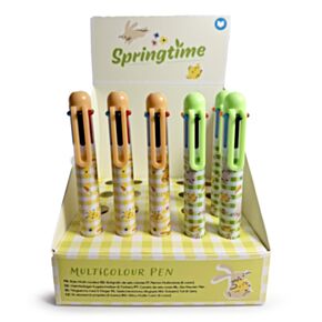 Springtime Bunny Rabbit & Chick Multi Colour Pen (6 Colours)