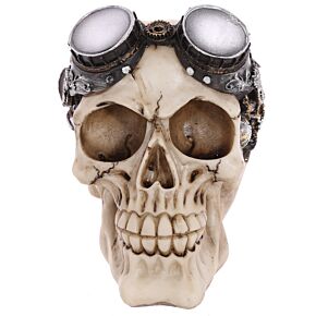 Steampunk Style Skull Decoration with Goggles