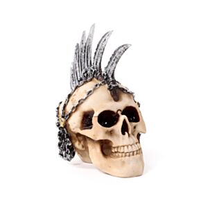 Punk Skull with Chains & Blades Mohican
