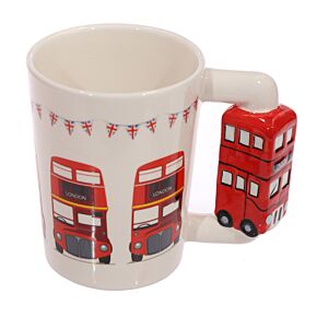 London Icons Red Routemaster Bus Ceramic Shaped Handle Mug London Icons Red Routemaster Bus Ceramic Shaped Handle Mug