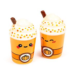 Hazel the Pumpkin Spiced Latte Foodiemals Ceramic Salt & Pepper Set Hazel the Pumpkin Spiced Latte Foodiemals Ceramic Salt & Pepper Set