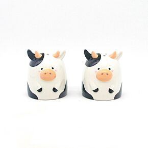 Black and White Cow Ceramic Salt & Pepper Set