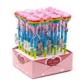 Rainbow Heart Pencil & Eraser Topper