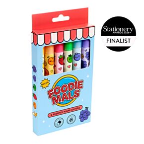 Foodiemals Fruit Erasable Highlighter Pen Set of 6 with Scented Ink