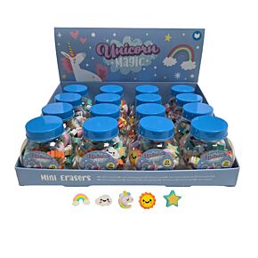 Unicorn Magic Mini Erasers in a Pot