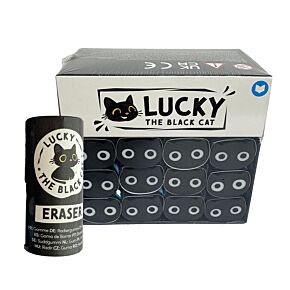 Lucky the Black Cat Shaped Eraser