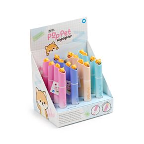 Adoramals Pets Shiba Inu Dog Pop Pet Highlighter Pen