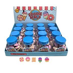 Foodiemals Mini Erasers in a Pot