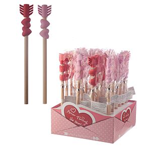 Heart Arrow Pencil & Eraser Topper