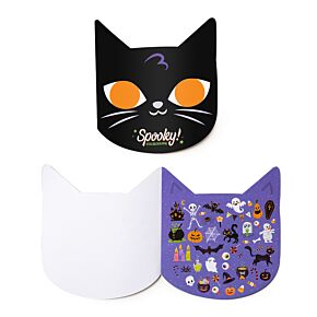 Spooky Stickers in Cat Shaped Sticker Book