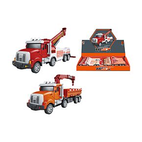 Construction Rescue Truck with Crane Friction Push/Pull Action Toy Construction Rescue Truck with Crane Friction Push/Pull Action Toy