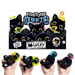 Queasy Squeezies Magic Fortune Teller Lucky the Black Cat Plush Squeezy Toy