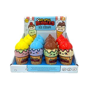 Ice Cream Cone Shaped No Spill Bubbles