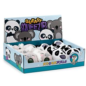 Queasy Squeezies Adoramals Panda, Koala Plush Squeezy Toy