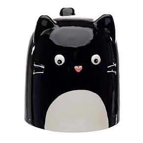 Feline Fine Black Cat Upside Down Ceramic Shaped Mug