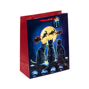 Lisa Parker Christmas Cats Gift Bag Large