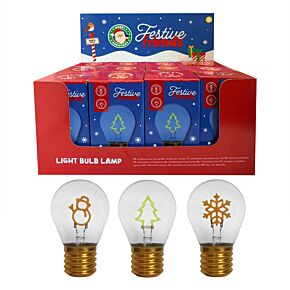 Festive Friends LED Christmas Bulb Shaped Lamp
