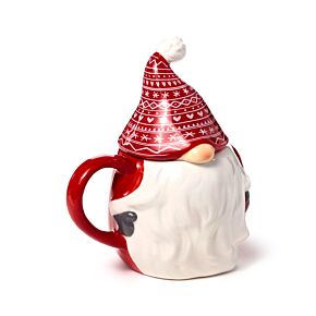 Scandi Christmas Gonk Ceramic Lidded Mug