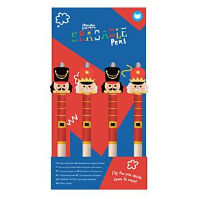 Christmas Festive Friends Nutcracker Erasable Pen with PVC Topper