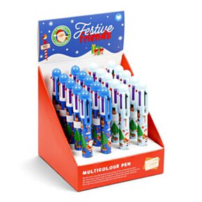 Festive Friends Christmas Multi Colour Pen (6 Colours)