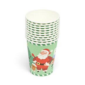 Jingle Bunch Christmas Set of 10 Paper Party Cups (9oz)