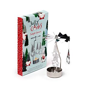 Christmas Gonk Rotating Carousel Spinning Tea Light Candle Holder