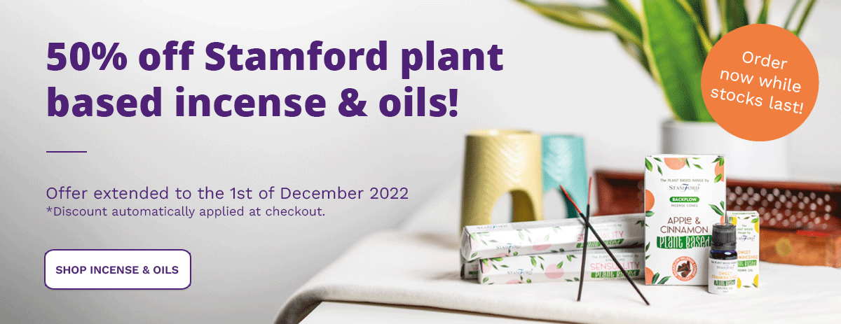 50% Off Stamford Plant Based Incense & Oils Extended